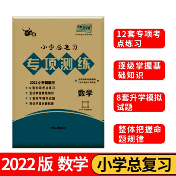 天利38套 2022版 数学 小学总复习专项测练