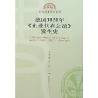 德国1920年企业代表会法发生史/东方历史学术文库