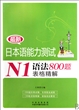最新日本语能力测试N1语法800题表格精解