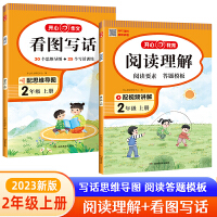 2023开心看图写话+阅读理解（共2册）2年级上册幼小衔接 人教版思维导图写话训练阅读理解专项训练 三段式解答方法 开心教育