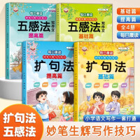 小学生扩句法+五感法写作文全4册 好词好句好段思维导图写作技巧方法专项训练小学一二三年级素材大全写同步作文写人事景物想象专项训练小学1-6年级语文高分写作技巧提高素材积累五感法范文大全课外阅读