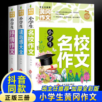 黄冈作文-小学生作文（全3册）名校+抒情+读后感大全 名师名校班主任推荐一二三1-2-3年级语文作文8-9-10岁适用提升阅读写作能力课外阅写作技巧提升辅导资料语文工具书